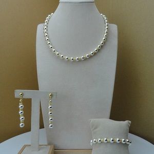 Pearl necklace set, unique jewelry set